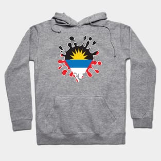 Antigua and Barbuda National Flag Paint Splash Hoodie